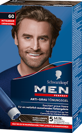 Anti-Grau Tönungs-Gel - Nr. 60 Natur Mittelbraun Schwarzkopf Men Perfect