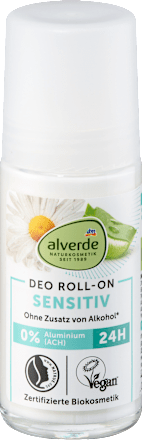 Szenzitív deo roll-on, lágy krémes illattal alverde NATURKOSMETIK