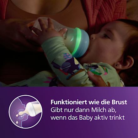 Babyflasche Natural nighttime, blau, 260 ml  PHILIPS AVENT