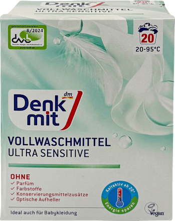 Prašek za pranje belega perila Ultra Sensitive Denkmit