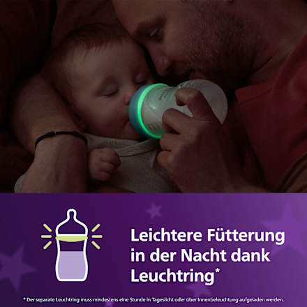 Babyflasche Natural nighttime, blau, 260 ml  PHILIPS AVENT