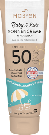 Sonnencreme Baby & Kids sensitiv LSF 50 Mabyen