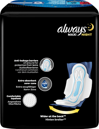 Damenbinden Maxi Night mit Flügeln always