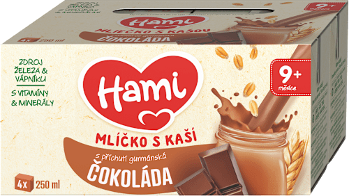 Mliečko s kašou s príchuťou gurmánskej čokolády Hami
