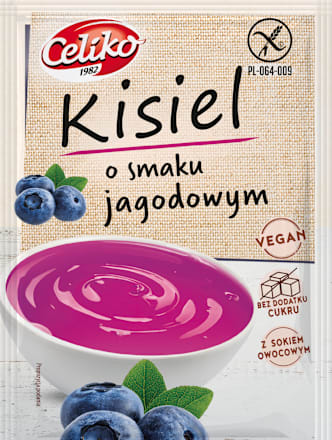Kisiel o smaku jagodowym, bez cukru Celiko