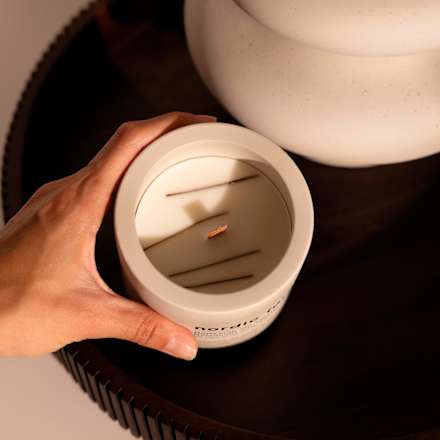 Duftkerze "nordic forest" mit Holzdocht (300 g) nordesign