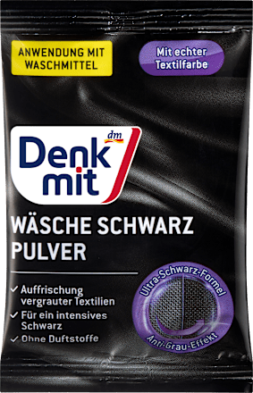 Wäsche schwarz Pulver  Denkmit