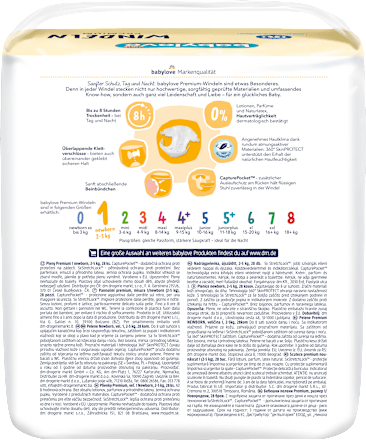 Windeln Premium Gr. 1 newborn (2-5 kg) babylove