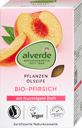 Növényi olajos szappan bio őszibarackkal alverde NATURKOSMETIK