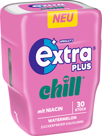 Kaugummi, PLUS Chill, Watermelon, zuckerfrei EXTRA