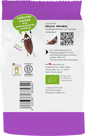 Kindersnack Waffel-Herzchen Kakao ab 1 Jahr Freche Freunde