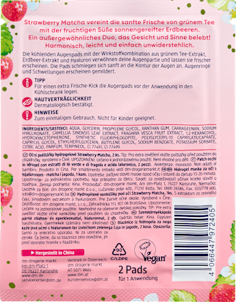 Szemkörnyékápoló párna zöldtea- és eperkivonattal Balea