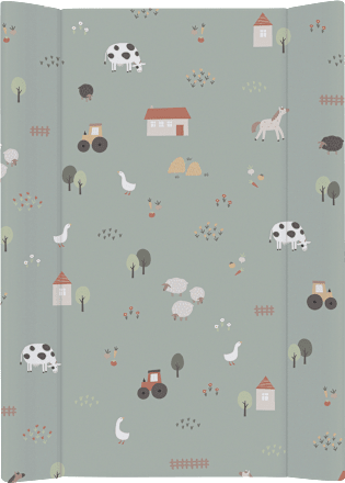 Wickelauflage grün, Motiv Bauernhof, 50 x 70 cm rotho babydesign