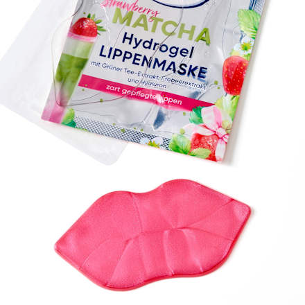 Hydrogel maska za usne s hijaluronom - matcha i jagoda Balea