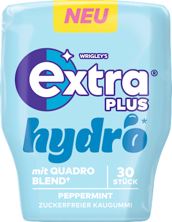 Kaugummi, PLUS Hydro, Pfefferminz, zuckerfrei EXTRA