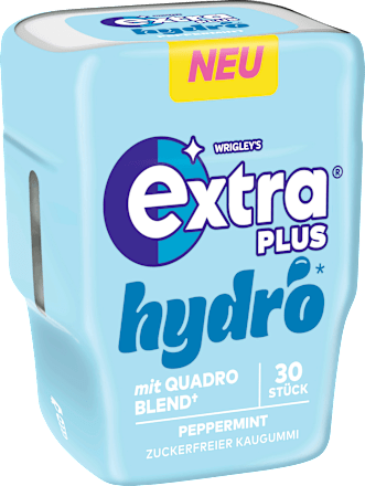 Kaugummi, PLUS Hydro, Pfefferminz, zuckerfrei EXTRA