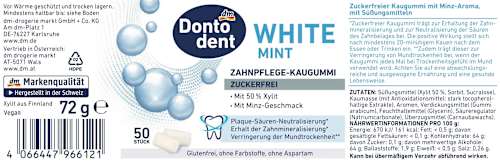 Gumă de mestecat mentolată cu 50% xilitol Dontodent