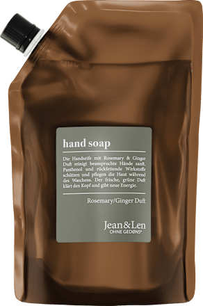 Tekuté mydlo Rozmarín/Zázvor, náhradná náplň Jean&Len