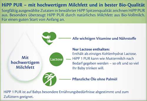 Anfangsmilch 1 PUR von Geburt an HiPP