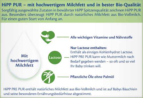 Anfangsmilch Pre PUR von Geburt an HiPP