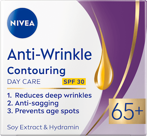 Dnevna krema protiv bora Anti-Wrinkle, 65+ NIVEA
