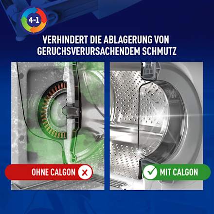 Waschmaschinenreiniger Wasserenthärter Power Tabs 4in1 Calgon