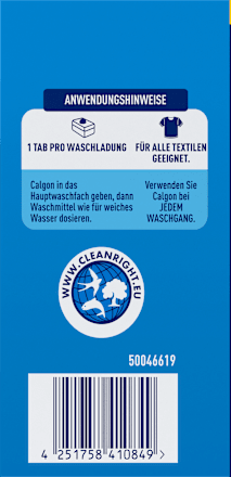 Waschmaschinenreiniger Wasserenthärter Power Tabs 4in1 Calgon