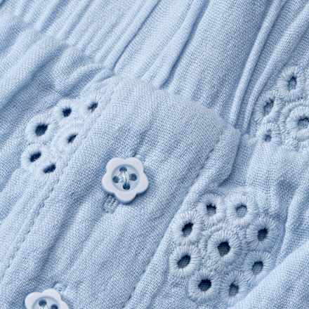 Shorts aus Musselin mit Blumen-Stickerei, blau, Gr. 86 ALANA