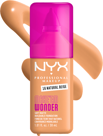 Tekući puder Make 'Em Wonder – 16 Natural Beige NYX PROFESSIONAL MAKEUP
