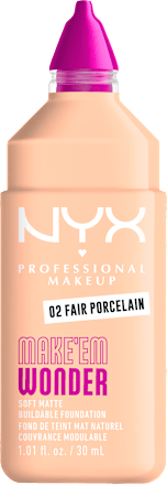 Tekući puder Make 'Em Wonder – 02 Fair Porcelain NYX PROFESSIONAL MAKEUP