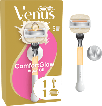 ComfortGlide dámský holicí strojek Argan Oil + 1 hlavice Gillette Venus
