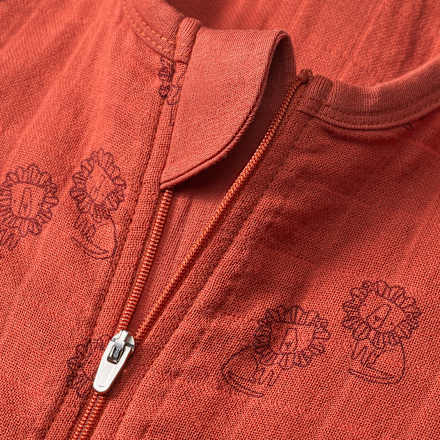 Schlafsack 0,5 TOG aus Musselin mit Löwen-Muster, rotbraun, 130 cm ALANA