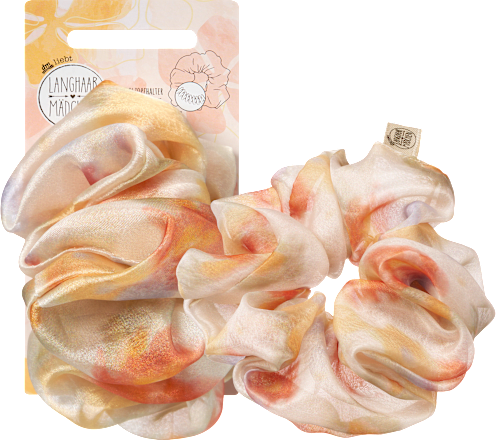 Scrunchie Aquarellprint Langhaarmädchen