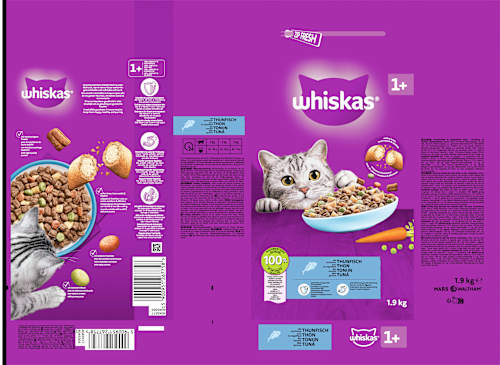 Trockenfutter Katze mit Thunfisch, Adult 1+ Whiskas