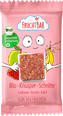 Kindersnack Knusper-Schnitte Erdbeere-Banane, ab 3 Jahren (3x23 g) FruchtBar