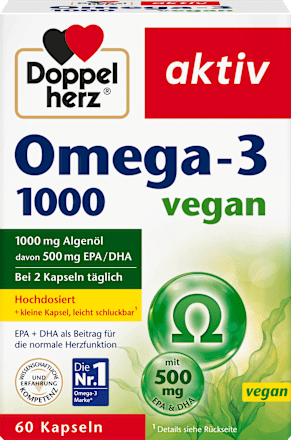 aktiv Omega-3 1000 Kapseln vegan Doppelherz