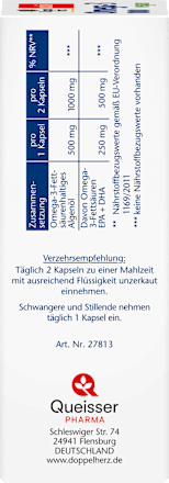 aktiv Omega-3 1000 Kapseln vegan Doppelherz