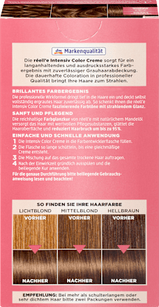 barva na vlasy Intensiv Color Creme 7.37 medová hnědá  réell‘e