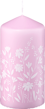 Stumpenkerze mit Wiesenmuster sortiert Profissimo