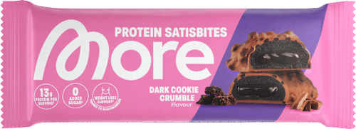 Proteinriegel Satisbites Dark Cookie Crumble More Nutrition