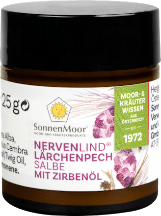 Salbe Nervenlind Lärchenpech mit Zirbenöl SonnenMoor