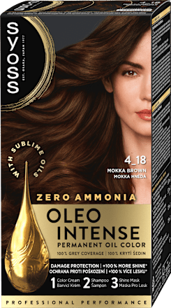 barva na vlasy Hnědá moka 4-18 Syoss Oleo Intense