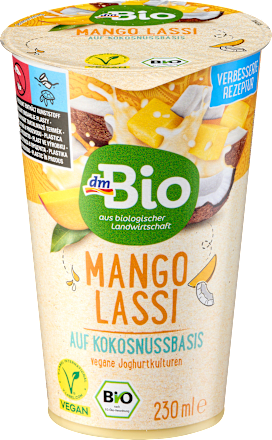 Mango Lassi auf Kokosnussbasis dmBio