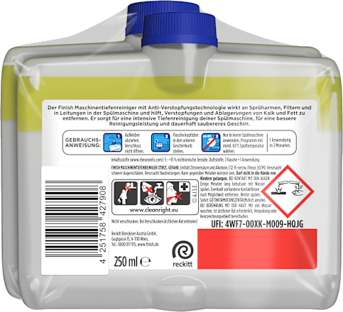 Spülmaschinenreiniger Citrus (2x250ml) Finish