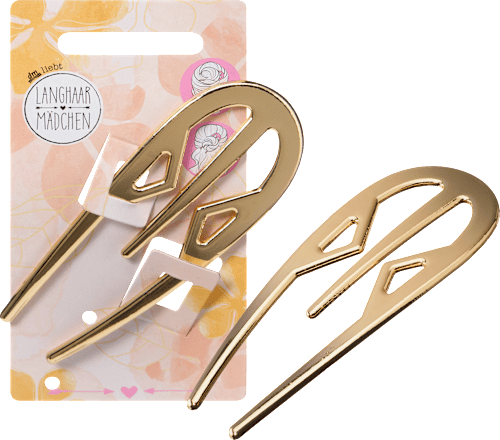 Haar-Pin Gold-Optik Langhaarmädchen