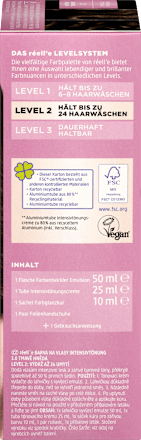 barva na vlasy Intensiv Tönung, 3.0 tmavě hnědá réell‘e