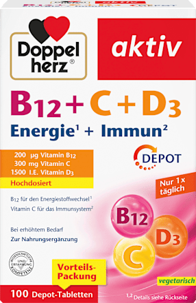B12 + C + D3 Energie + Immun Tabletten 100St Doppelherz