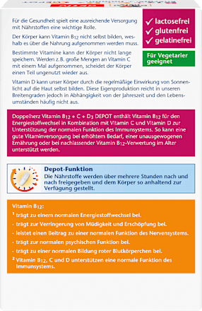 B12 + C + D3 Energie + Immun Tabletten 100St Doppelherz