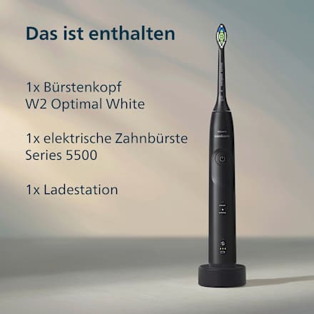 Schallzahnbürste 5500 schwarz Philips Sonicare