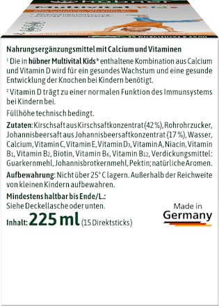 Multivital Kids Direktsticks 15 St hübner